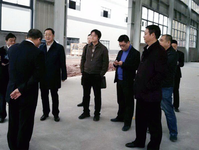 自貢市委常委調研我公司新廠區建設情況